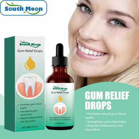 Toothache Relief Drops Reduce Gum Bleeding Swollen Pain Remove Plaque Stain Decay Cure Periodontitis