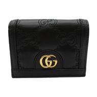 GUCCI GGMatelasse 皮夾皮夾 723786UM8IG1000 皮革 GGMatelasse 皮革黑色全新女式