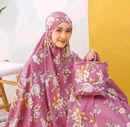 MUKENA MOTIF BUNGA SAKURA / MUKENA LEBARAN KEKINIAN / MUKENA RAYON BALI PREMIUM / MUKENA TERMURAH