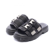 【二手】Bottega BOTTEGA VENETA FLASH 涼鞋，黑色皮革，拖鞋，男士，二手