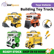 Kidspace Construction Vehicle Toy Truck with Tools Excavator Bulldozer Kids Building Car DIY Assembl
