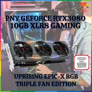 PNY GeForce RTX 3080 10GB XLR8 Gaming UPRISING EPIC-X RGB Triple Fan Edition (NON LHR) Graphic Card 