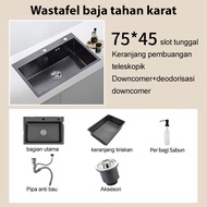 SUS 304 Wastafel Dapur Mewah Kitchen sink Bak Cuci Piring Bak Cuci Piring Modern Kitchen sink