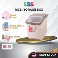 LDS Bekas Beras 5KG 10KG 15KG Bekas Beras Beroda Bekas Simpan Beras Rice Storage Rice Container Rice Dispenser 米缸