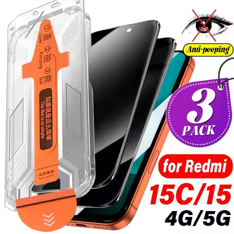 Easy To Install Tempered Glass for Redmi 15C 4G/5G 1/2/3Pcs HD Screen Protectors Films for Redmi 15 