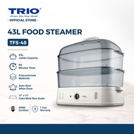 Trio Food Steamer 43L With Low Sugar Rice Bowl | Extra Large Capacity | Healthier Cooking | Family M