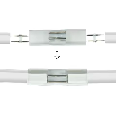 110V 220V Neon Light Strip Connector 2 Pin 4 Pin I L T Type Connection Connectors For RGB Neon Flexi