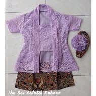 KEBAYA BAYI MODEL KUTUBARU / KARTINI KEBAYA PITONAN BAYI WARNA UNGU LILAC SZ 4 BULAN - 8 TAHUN FREE 