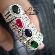 cincin lelaki permata silver 925, cincin perak lelaki permata, silver 925 men ring zircon, cincin le