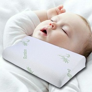 {home furnishing bed goods} Memory Foam Healthy Bamboo Fiber Baby Pillow Orthopedic Cervical Anti Mite Child Neck Pillow for Children Sleeping 40x25/50x30cm