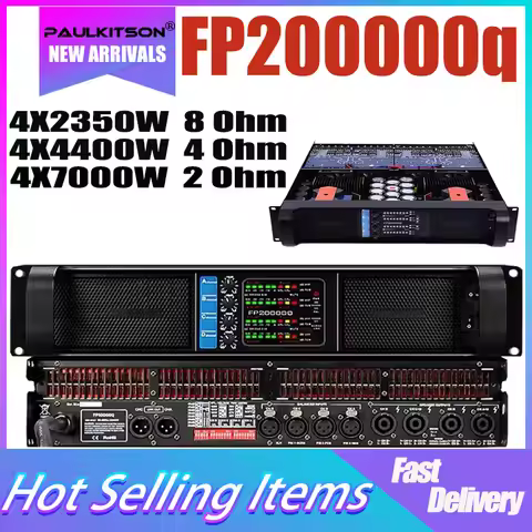Paulkitson FP20000q 7000W 4 Channel Professional Power Amplifier For Subwoofer & Line Array Loudspea