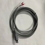 2m power cord with 2-pin plug 7A 125V - Ready-made round cos head - Gray 0.75mm2 copper wire