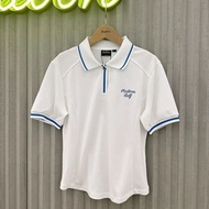 original NEW Malbon 24 New Korean Golf Clothing Ladies Lapel Short Sleeve T-shirt Short Jacket Sport