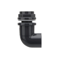 N30 DIN ELBOW BULKHEAD UPVC GREY - FISH TANK AQUARIUM PIPING ACCESSORIES