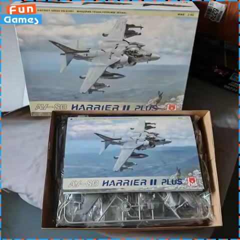 2025 New UMA 1/48 Assemble Airplane AV-8B Harrier II Plus Attacker D1001 Assembly Model Ornament Col