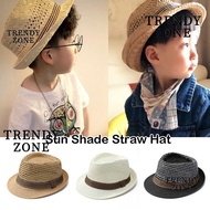 TRENDYZONE Straw Fedora Hat, Breathable Straw Sun Cap, Outdoor Short Brim Trilby Floral Hat Man
