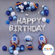 Space Astronaut Chain Balloon Planet Birthday Theme