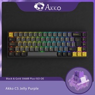 Akko 3068B Plus Black & ISO DE/UK/Nordic Layout RGB Hot-Swap Wireless Mechanical Gaming Keyboard BT 
