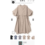 GRL JAPAN BRAND WOMEN CASUAL CHIFFON DRESS 日本GRL女休闲雪纺长裙
