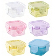 1-6-Pack Mini Food Storage Containers Set,, Kitchen Lunch Box Fridge Sealed Container, Rectangular P