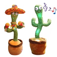 Dancing Cactus Toys Speak Electronic Plush Toys Twisting Singing Dancer Talking Novelty Funny Music Luminescent Gifts Bluetooth