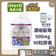 [003] Fast Shipping iHerb Professional Daigou Natural Factors Concentrated Blueberry 500mg 90 Capsul