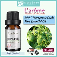 L'arome Basil Linalool Essential Oil, Pure Aromatherapy Grade (10ml)