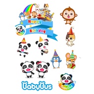 BABY BUS/ BABY BUS Birthday Topper Custom Name BabyBus Theme Birthday Cake Decoration