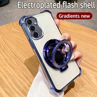 For Samsung Galaxy A57 5G Case Shockproof Electroplated TPU Stand Cover Phone Casing For Samsung A57