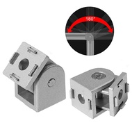 2 Pcs Aluminum Alloy Pivot Joint for Aluminum Extrusion Profile 2020 Series Flexible Pivot Joint 202