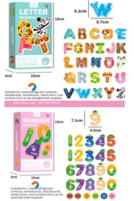 Educational Magnetic Letters and Numbers Fridge Puzzles for Kids 3-7