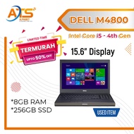 Dell Precision M4800.15.6 inch Display. Intel Core i5-4th Gen i5-4200M. 8GB DDR3 Ram. 256GB SSD