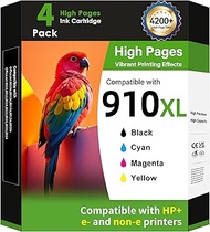 910XL Ink Cartridges Combo Pack Replacement for HP 910 Ink with HP OfficeJet Pro 8025e 8015e 8028e 8