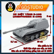 [No Glue Needed] 1:72 Scale E100 Tank Assembly Model 3D Printed