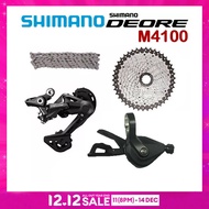 ใหม่ Shimano Deore M4100 M5120 M6000 Groupset 10ความเร็ว M4100 Shifter M4100 11-42T 11-46T Cassette 