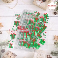【Ready Stock】♂☁DAPHNE 50PCS Xmas Festival Favors Christmas Gift Bags Gingerbread Cookie Packing Cand