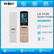 LG Smart Folder 4G LTE Mobile Phone Unlocked LG X100 3.3'' 2GB RAM 16GB ROM 4.9MP Camera FM Radio An