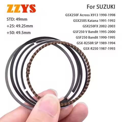 49mm 49.25mm 49.50mm Piston Rings For SUZUKI GSF250 V GSF250V Bandit GSXR250 GSX250 GSX250S Katana G