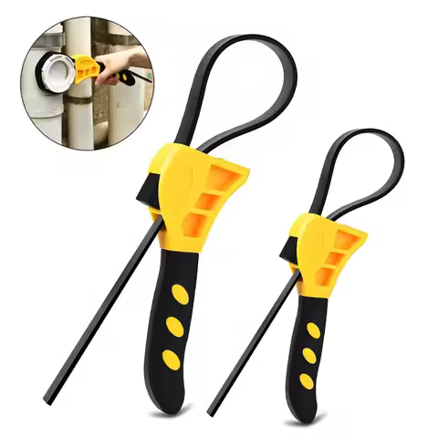Multifunctional Belt Wrench Adjustable Rubber Strap Wrench Oil Filter Wrench Jar Opener Pipe Wrench 