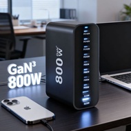 10-Port 800W Gallium Nitride PD Charger 765W Multi-Function PD Desktop Charger 730WPD Charger ALRP
