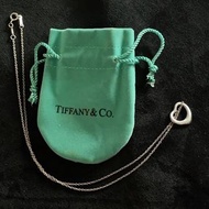 Tiffany&amp;Co.蒂芬妮925純銀項鍊 鏤空心型鍊墜 家人贈無保卡 可面交驗貨 @c764