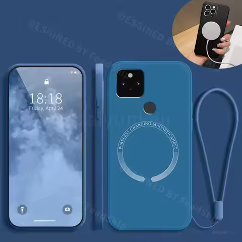 Magnetic Phone Case For Google Pixel 5 Pixel5 Soft Cover Pixel 5A Magnet Wireless Charging Magsafe S
