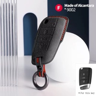 Car Key Case Alcantara Keychain For VW Volkswagen Golf 7 MK7 Tiguan MK2 Passat Sagitar Cover Shell A