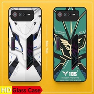 9H Glass Case For Asus ROG 6 Cases ROG6 Hard Tempered Glass Phone Back Cover For ASUS Rog 2 3 5 5S Rog Phone 7 Shell ROG7 ROG5S ROG5 ROG3 ROG2 Coque