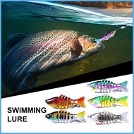 Swim Lures 7 Section Type Realistic Fishing Lure Kit 5 Pieces Angler Equipment for Streams Rivers Po