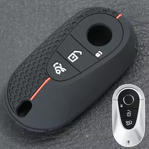 3 Button Silicone Key Ring Case Cover Shell Holder For Mercedes Benz E G A Class W223 C EQS580 S350 