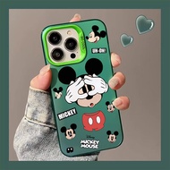 Funny Mickey Shockproof TPU Hard Phone Case Suitable for Apple Phone Case IPhone 7 8 Plus 11 12 13 14 15 Pro XR X XS Max SE 2020 All Inclusive Fall Protection