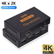 HDMI Splitter In 1 Out 4 พร้อมด้วย Power Adapter Splitter รองรับ HDMI 2160p 3D 4k