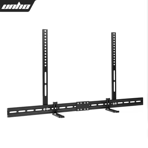 Universal Soundbar Brackets Under TV, Soundbar TV Mount Fits Soundbars with or without Holes Soundba