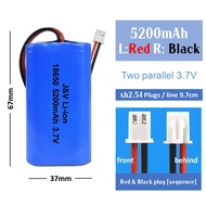 5200mah 4000mah Rechargeable Li-ion Battery 18650 2P 3.7V Li Ion Battery Pack XH2.54 2PIN MINI TOYS